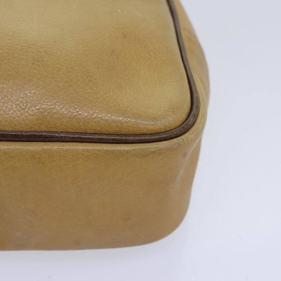 LOEWE Anagram Clutch Bag Leather Beige Brown Gold Auth 93389 - Picture 16 of 16